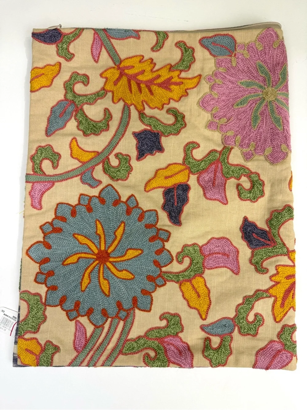 POTTERY BARN Reversible Embroidered Floral Accent Pillow Cover